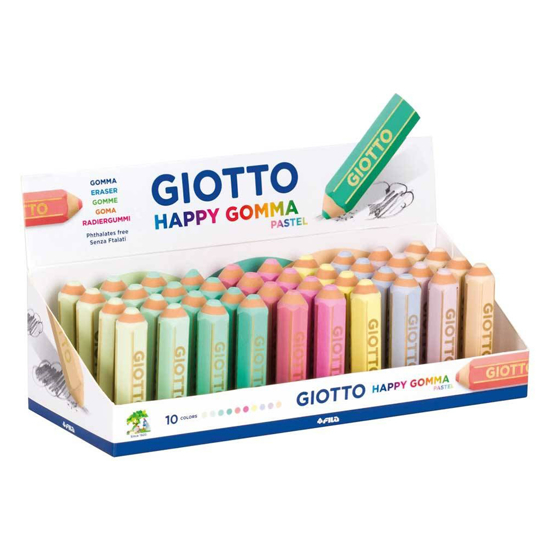 Слика на Гума, За бришење, Во форма на молив, Giotto, Happy Gomma, 000234000, Пастел микс
