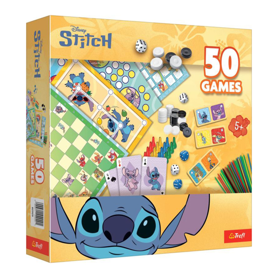 Слика на Друштвена игра, Сет од 50 игри, Lilo&Stitch, 5y+, Trefl, 02929