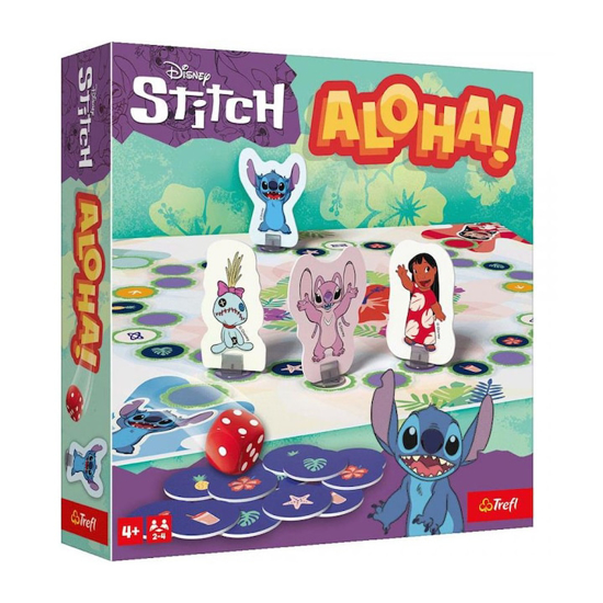 Слика на Друштвена Игра, ALOHAA!, 4+, Trefl, DISNEY Stitch, 02657